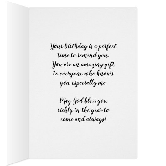 Dag, je bent zo'n geweldige zegen. (Binnen (Rechts))