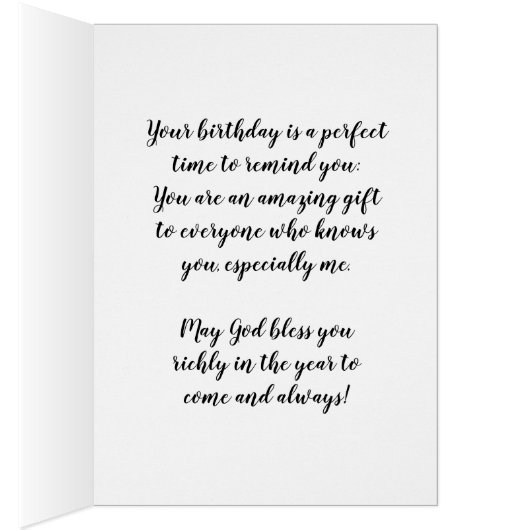 Dag, je bent zo'n geweldige zegen. (Binnen (Rechts))