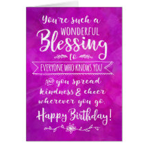 Dag, je bent zo'n geweldige zegen.