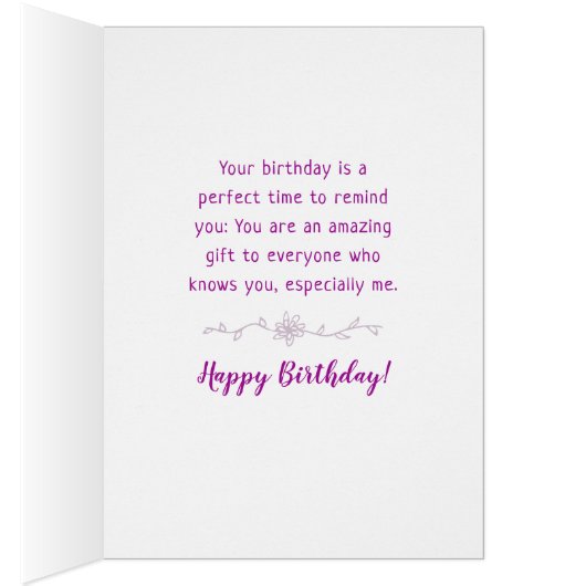 Dag, je bent zo'n geweldige zegen. (Binnen (Rechts))