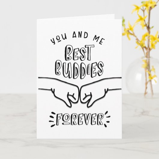 Dag, jij en ik, Beste boeddies voor altijd Kaart (Gele Bloem)
