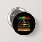 Dag Juneteenth Zwart Afro-Amerikaanse Mannen Vrouw Ronde Button 5,7 Cm (Voorkant /achterkant)