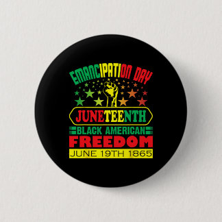 Dag Juneteenth Zwart Afro-Amerikaanse Mannen Vrouw Ronde Button 5,7 Cm