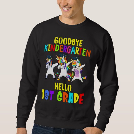 Dag Kindergarten Hallo Eerste Grade Dabbing Un Trui (Voorkant)