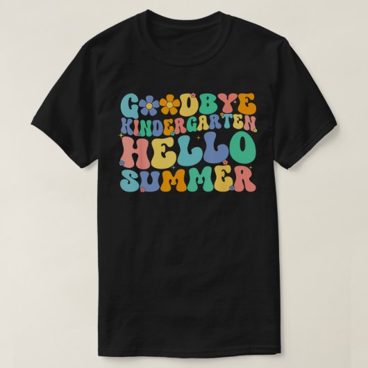 Dag Kindergarten Hallo Zomer Laatste Dag van Scho T-shirt (Design voorkant)