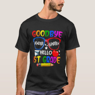 Dag Kindergarten Welkom Eerste Dag Hallo Eerste Da T-shirt