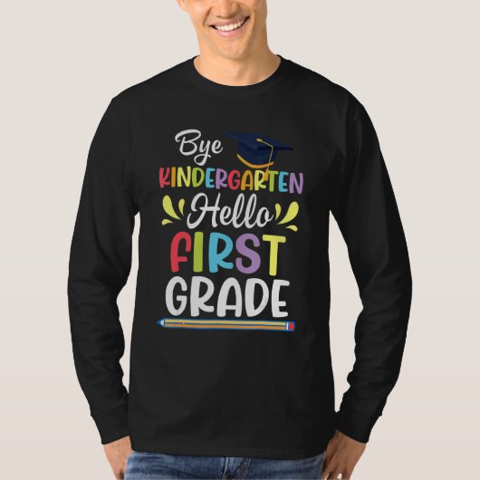 Dag Kindertuin Hallo eerste klas student terug naa T-shirt (Voorkant)