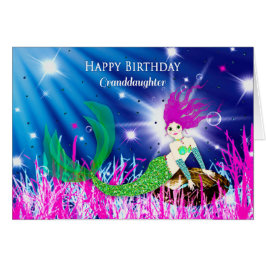 Dag, kleindochter, zeemeermin in het diepe zee