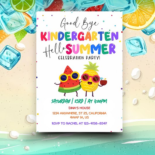 Dag kleuterschool, hallo zomer kaart