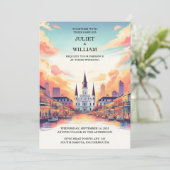 Dag kreeft strand oceaan zomer New Orleans bruilof Kaart (Staand voorkant)