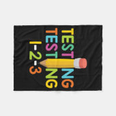 Dag leraar examen testen 1-2-3 fleece deken (Voorkant (Horizontaal))