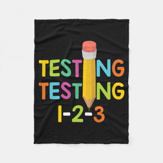 Dag leraar examen testen 1-2-3 fleece deken (Voorkant)
