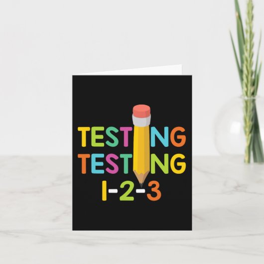 Dag Leraar Examen Testen 1-2-3  Kaart (Voorkant)