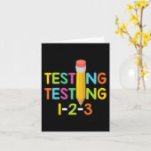 Dag Leraar Examen Testen 1-2-3  Kaart (Gele Bloem)