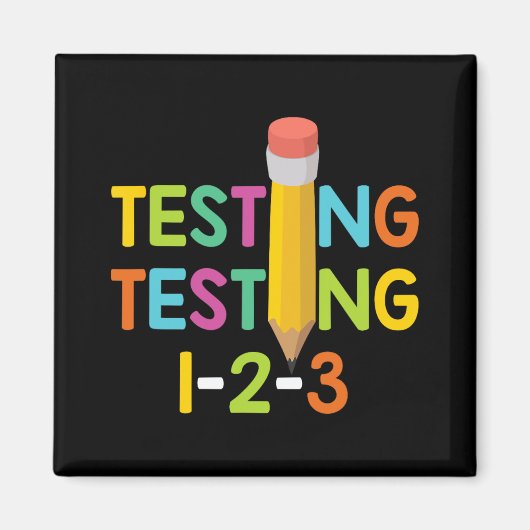 Dag leraar examen testen 1-2-3 magneet (Voorkant)