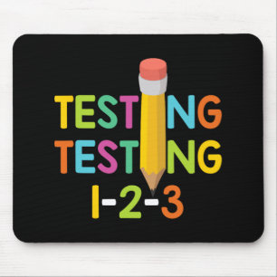 Dag leraar examen testen 1-2-3 muismat