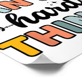 Dag leraar Je kunt harde dingen doen Mannen vrouwe Poster (Hoek)