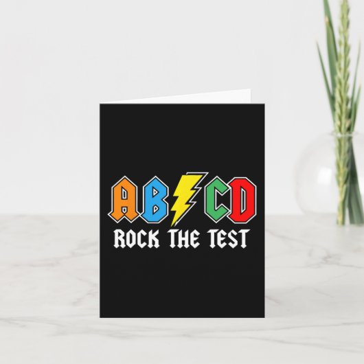 Dag Leraar Student Motiverend Retro Rock De Te Kaart (Voorkant)
