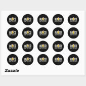 Dag Leraar Testen Retro ABCD Rock Test Dag School Ronde Sticker (Vel)