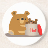 Dag liefje! Cartoon Beren Onderzetter (Voorkant)