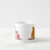 Dag liefje! Cute Cartoon Beren Espresso Mok (Voorkant)