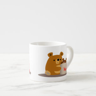 Dag liefje! Cute Cartoon Beren Espresso Mok