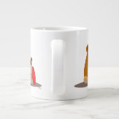 Dag liefje! Cute Cartoon Beren Jumbo Mok (Achterkant)