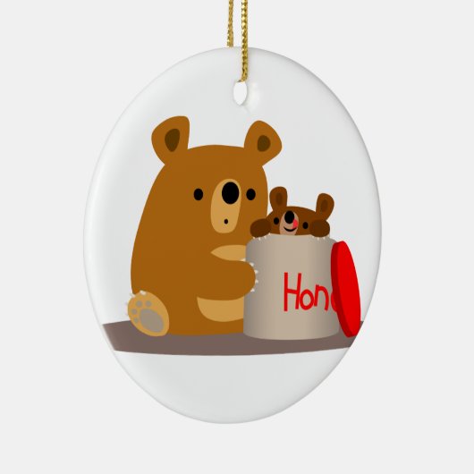 Dag liefje! Cute Cartoon Beren Ornament (Rechts)