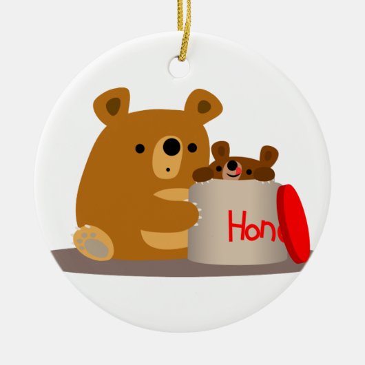 Dag liefje! Cute Cartoon Beren Ornament (Voorkant)