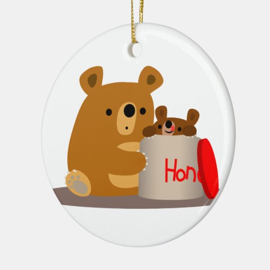 Dag liefje! Cute Cartoon Beren Ornament (Links)