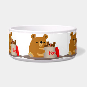 Dag liefje! Cute Cartoon Beren Pet Bowl Voerbakje