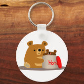 Dag liefje! Cute Cartoon Beren Sleutelhanger (Voorkant)