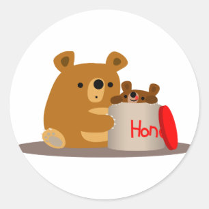 Dag liefje! Cute Cartoon Beren Sticker