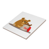 Dag liefje! Cute Cartoon Beren Tile Tegeltje (Zijkant)