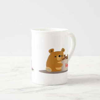 Dag liefje! Kute Cartoon Beren Bone China Mok