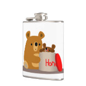 Dag liefje! Kute Cartoon Beren Heupfles (Links)