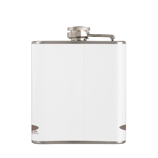 Dag liefje! Kute Cartoon Beren Heupfles (Achterkant)