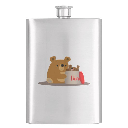 Dag liefje! Kute Cartoon Beren Klassieke fles Flacon (Voorkant)