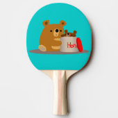Dag liefje! Kute Cartoon Beren Ping Pong Paddle Tafeltennisbatje (Achterkant)