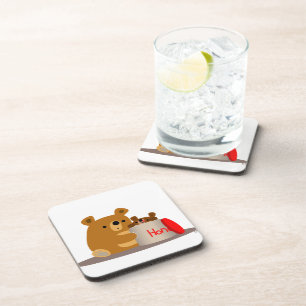 Dag liefje! Onderzetters Cartoon Beren instellen