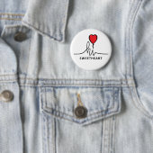 Dag liefje, schattebout. Valentijnsdag Ronde Button 5,7 Cm (In situ)