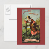 Dag, liefje vintage ongeveer 1860 briefkaart (Voorkant / Achterkant)