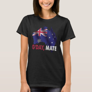 Dag maat goede Australische landkaart vlag Austral T-shirt