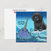 Dag maatje, hopelijk vind je je vader in Newfoundl Feestdagenkaart (Voorkant / Achterkant)