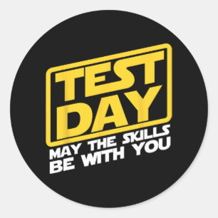 Dag Mag de vaardigheden bij je leraar testen dag z Ronde Sticker