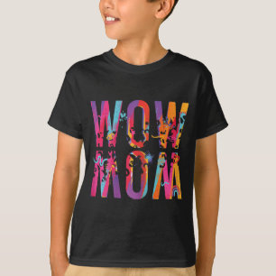Dag mam is gewoon wow ondersteboven kunst borstel t-shirt
