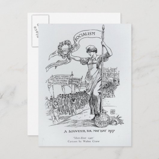 Dag mei 1907 briefkaart (Voorkant / Achterkant)