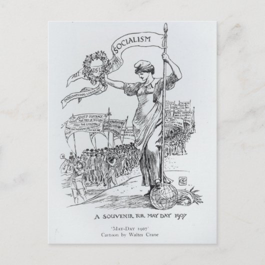 Dag mei 1907 briefkaart (Voorkant)