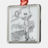 Dag mei 1907 metalen ornament (Links)