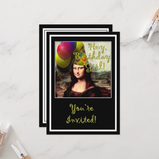 Dag meisje, Mona Lisa. Kaart (Voorkant / Achterkant in situ)